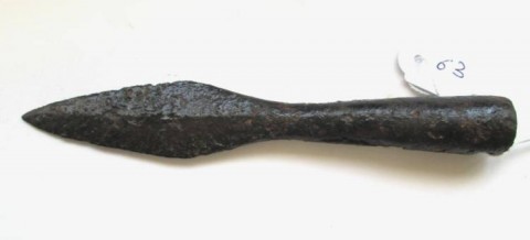 B - ARCHEOLOGIA - ARMI (AR) - Punta di Lancia Celtica in ferro � III-II sec. a.C  (63)