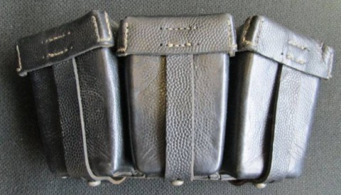 I - MILITARIA STORICA - EQUIPAGGIAMENTO (EQ) - G � GIBERNA Tripla x K98k   Cuoio Nero