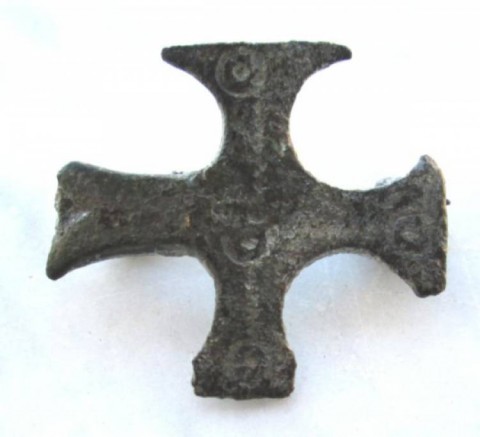 B - ARCHEOLOGIA - FIBULE (FI) - Fibula �a Croce Patente� Romana in Bronzo � III-IV sec. d.C. (208)