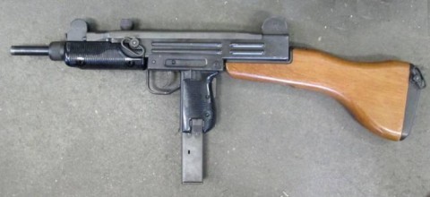 F - ARMI DISATTIVATE -  - PISTOLA MITR.  UZI   M.1956   CALCIO IN LEGNO