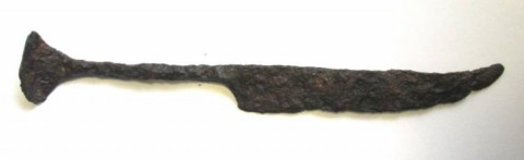 B - ARCHEOLOGIA - ARMI (AR) - Coltello Vichingo �a Torciglione� in Ferro � IX-XI sec. d.C.  (234-5)