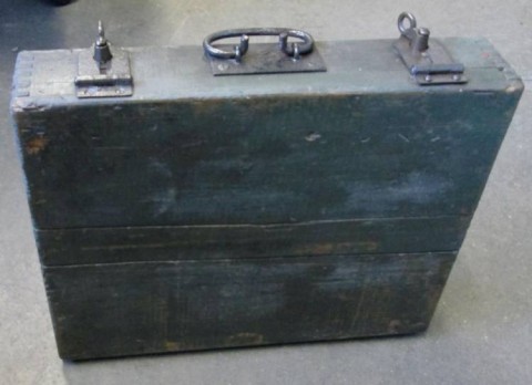 I - MILITARIA STORICA - EQUIPAGGIAMENTO (EQ) - REI  CASSETTA LEGNO/METALLO PORTKIT PULIZIA  x BREDA 37