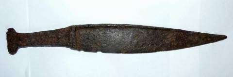 B - ARCHEOLOGIA - ARMI (AR) - Pugnale/Daga da Combattimento per Oplita Greco in Ferro � 	400 a.C  (189)	