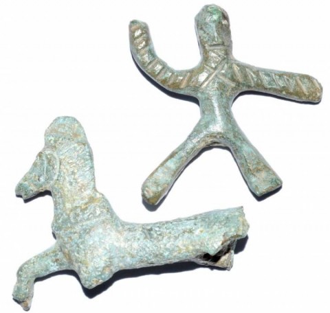 B - ARCHEOLOGIA - SCULTURE (SC) - Sculture di Cavallo e Cavaliere Celtici in Bronzo � II-I sec. a.C. (264)