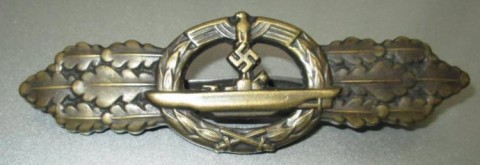 I - MILITARIA STORICA - DECORAZIONI (D) - KM � U-BOOTFRONTSPANGE IN BRONZE