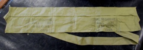 I - MILITARIA STORICA - EQUIPAGGIAMENTO (EQ) - US  BANDOLIERA IN TELA PORTACARICATORI  x M.1 CARBINE