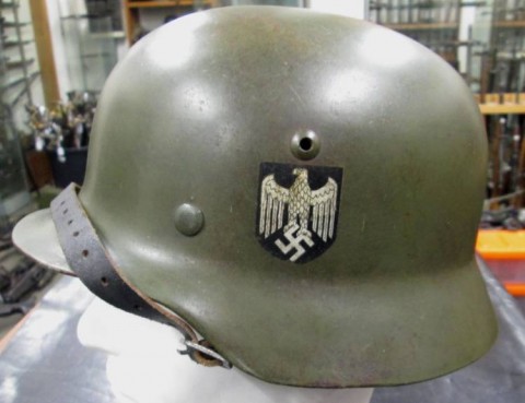 I - MILITARIA STORICA -  - ELMETTO M.35  HEER BIFREGIO VERDE CHIARO
