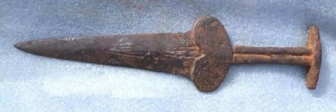 B - ARCHEOLOGIA - ARMI (AR) - Spada corta (Akinak) Scita in Ferro -  VI-III sec. a.C.  (287)