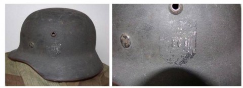 I - MILITARIA STORICA -  - HEER  ELMETTO M.35  BIFREGIO ZIMMERIT LEGGERO