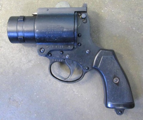 F - ARMI DISATTIVATE - PISTOLE (P) - PISTOLA LANCIARAZZI RAF  WEBLEY  Mod. �M�.