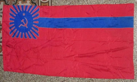 I - MILITARIA STORICA - BANDIERE(BAN) - URSS   BANDIERA COMBAT  REP. SOC. SOV. DELLA GEORGIA  cm. 170x90