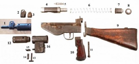 G - PARTI DI RICAMBIO -  - SPACCATO  STEN MKV