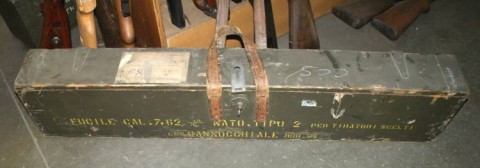 H - ACCESSORI - PARTI DI ARMA (PA) - E.I. - CASSA PORTAGARAND T.2  SNIPER + CINGHIA