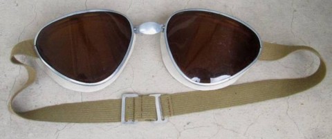 I - MILITARIA STORICA - EQUIPAGGIAMENTO (EQ) - OCCHIALI MOTOCICLISTA/CARRISTA �RATTI - TORINO�.