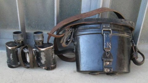 H - ACCESSORI -  - WH  DIENSTGLAS  6x30  +  CUSTODIA BACHELITE.