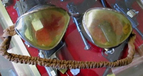 I - MILITARIA STORICA -  - REI   OCCHIALI MOTOCICLISTA/CARRISTA.