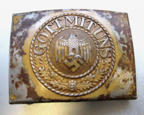 I - MILITARIA STORICA - FIBBIE E CINTURONI (FC) - HEER  FIBBIA DAK TRUPPA GIALLA.