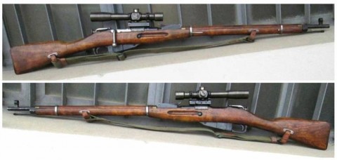 E - ARMI ATTIVE - FUCILI (F) - MOSIN NAGANT 91/30 SNIPER Ottica PEM 4x  Attacco Centrale.
