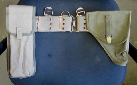 N - ESERCITO/MARINA  >1945 - FIBBIE E CINTURONI (FC) - IT  CINTURONE SAN MARCO + PORTACAR. MAB + FONDINA M.51.