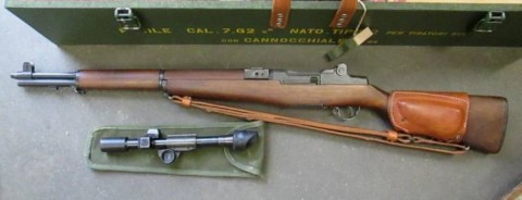E - ARMI ATTIVE -  - FUCILE GARAND T2 / TS SNIPER + ACCESSORI.					3.600,00	