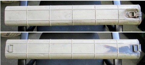 H - ACCESSORI - PARTI DI ARMA (PA) - G � PORTACANNE  MG.34 GIALLO CONTINENTALE. 1943.