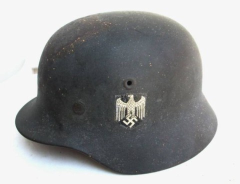 I - MILITARIA STORICA -  - ELMETTO M.40  HEER  MONOFREGIO  ZIMMERIT.					950,00