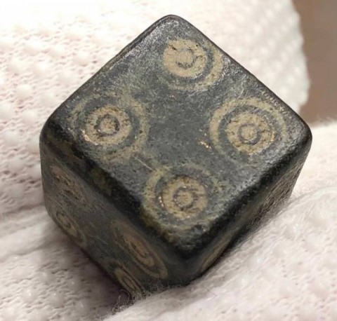 B - ARCHEOLOGIA - VARIE (V) - Dado Romano in Bronzo Cubico,   Antica Roma, II�III sec. d.C. (319).