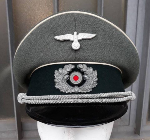 I - MILITARIA STORICA - COPRICAPI (C) - HEER  SCHIRMUTZE  UFF. INFANTERIE �PEHȔROL�.