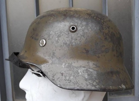 I - MILITARIA STORICA - ELMETTI (E) - ELMETTO M.35  W-SS  MIMETICO GIALLO/VERDE CONTINENTALE.