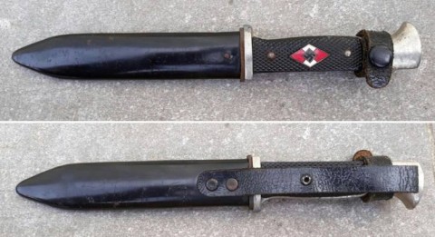 D - ARMI BIANCHE -  - COLTELLO  HJ  S/MOTTO FABBRICANTE + RZM M7/65. 1940.	