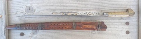 C - ARMI ANTICHE -  - COLTELLO ALGERINO �FLISSA� CON FODERO   SEC. XIX