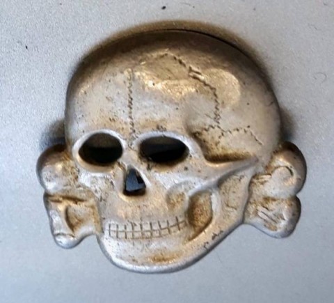 I - MILITARIA STORICA -  - TESCHIO  SS  SCHIRM�TZE  ALLUMINIO (3).	