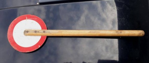 I - MILITARIA STORICA -  - PALETTA SEGNALAZIONE  POLIZEI / FELDGENDARMERIE.