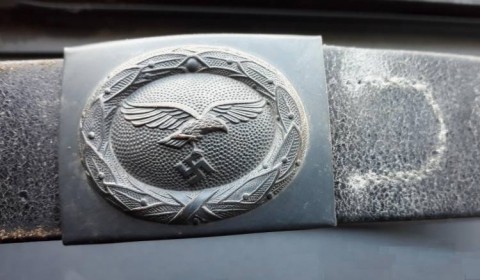 I - MILITARIA STORICA - FIBBIE E CINTURONI (FC) - LW   CINTURONE TRUPPA/SOTT. CON  FIBBIA IN FERRO.