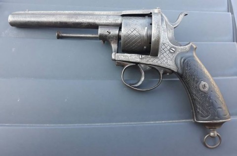 C - ARMI ANTICHE -  - GB  REVOLVER A SPILLO   Sec. XIX 		