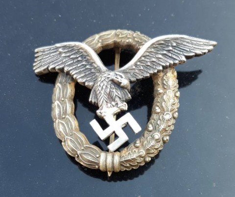 I - MILITARIA STORICA -  - BREVETTO LW  PILOTA-OSSERVATORE (4)  �C.E. Juncker�.