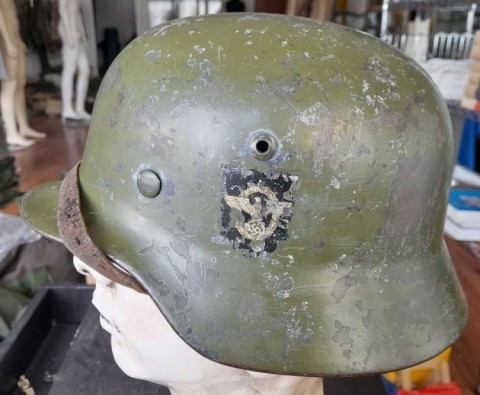 I - MILITARIA STORICA - ELMETTI (E) - ELMETTO M.35  Fe.Gen. BIDECAL VERDE MELA (1).