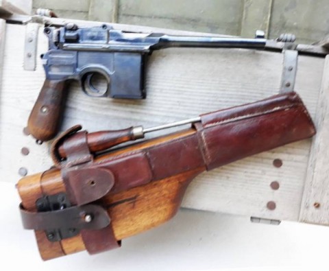 E - ARMI ATTIVE -  - PISTOLA  MAUSER C.96 Cal. 7,63 M + Calciolo + Fondina (1)