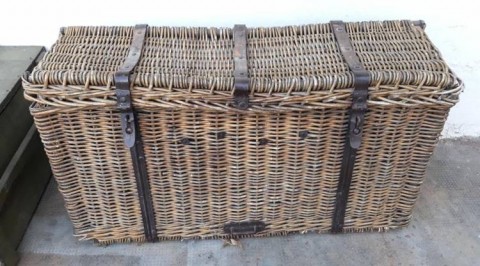 I - MILITARIA STORICA -  - REI   GRANDE CASSA IN VIMINI/FERRO SOMEGGIABILE/AUTOMEZZI.