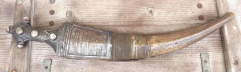 C - ARMI ANTICHE - PUGNALI (PU) - PUGNALE JAMBIJA.   YEMEN, SEC. XVIII-XIX.  Cm. 49.