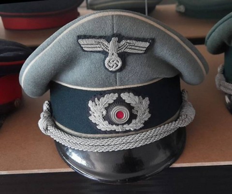 I - MILITARIA STORICA - COPRICAPI (C) - HEER   SCHIRMUTZE  UFF. INFANTERIE  FREGI CANUTIGLIA.