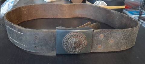 I - MILITARIA STORICA - FIBBIE E CINTURONI (FC) - HEER    CINTURONE TRUPPA .  FIBBIA IN FERRO.