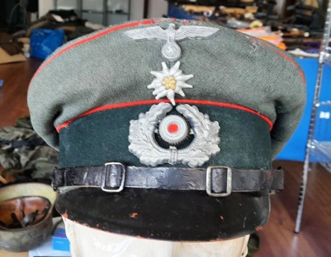 I - MILITARIA STORICA - COPRICAPI (C) - HEER   SCHIRMUTZE  SOTT. ARTIGLIERIA DA MONTAGNA.