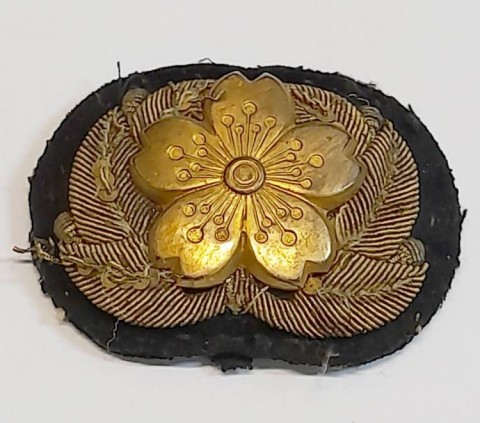 I - MILITARIA STORICA - DECORAZIONI (D) - JAP   Fregio da Berretto Uff. Marina Militare Imperiale giapponese,  IIGM. 