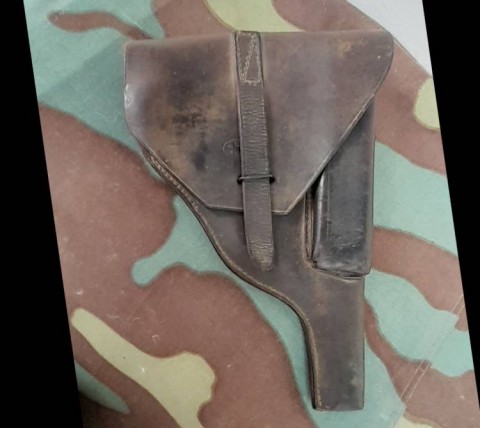 I - MILITARIA STORICA - EQUIPAGGIAMENTO (EQ) - FONDINA PISTOLA  GLISENTI M.1910 � BRIXIA M.1913 CUOIO MARRONE.