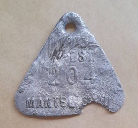 I - MILITARIA STORICA - DECORAZIONI (D) - PIASTRINA DI RICONOSCIMENTO PER ABITI  �204  MANTEL�.