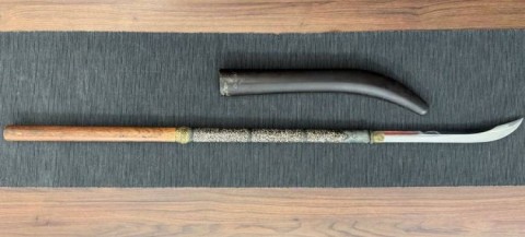  -  - 025   NAGINATA in Tamahagane.  Mu-mei.  Periodo Edo (1603-1868).  Koshirae.