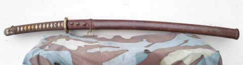 C - ARMI ANTICHE -  - 035   KATANA  (Shinto = �6/700)  in tamahagane, Shin Gunto,  Mei  �Kiku Ichimonji�.