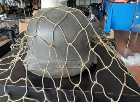 I - MILITARIA STORICA -  - WH-SS   RETINA IN CANAPA  PER ELMETTO M.35/42.