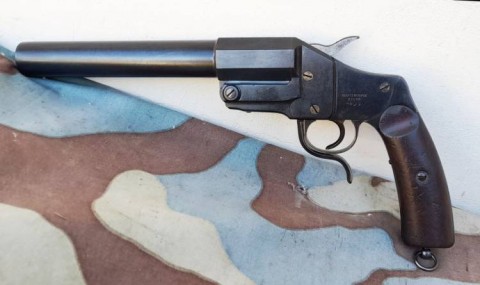 F - ARMI DISATTIVATE -  - AU    PISTOLA LANCIARAZZI  �HEBEL�  M.1904.